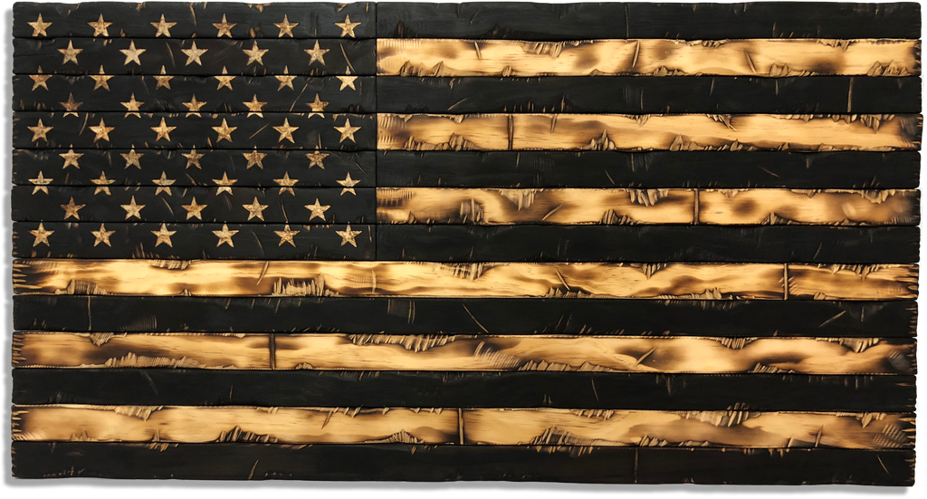 Charred American Flag, 21x40
